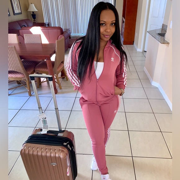 ADIDAS' ORIGINALS DUSKY PINK TRACK SUIT - Picture 2 of 8